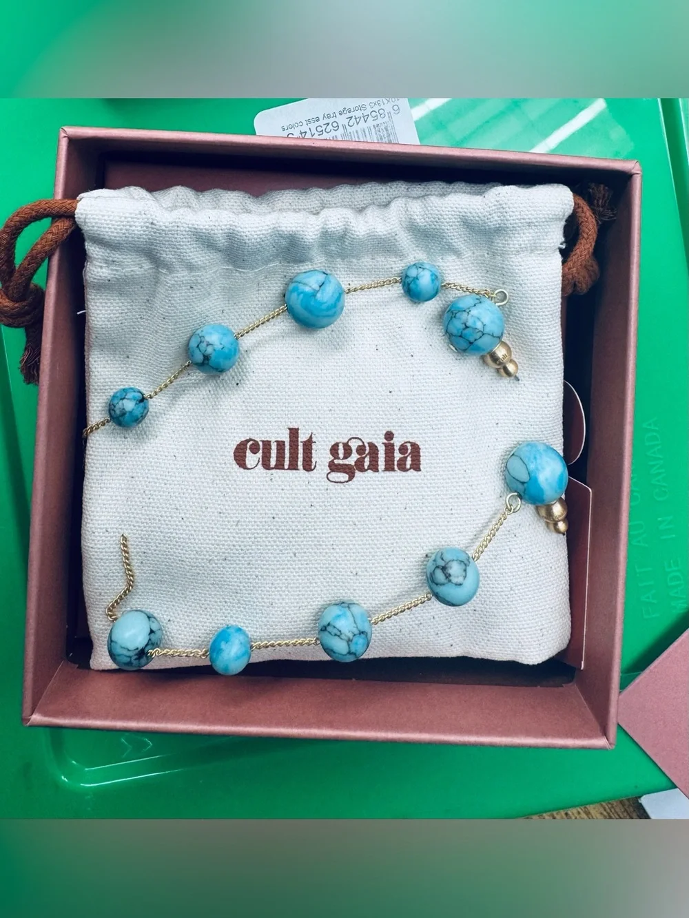 Cult Gaia Atum Earring in Ibiza Turquoise NIB
